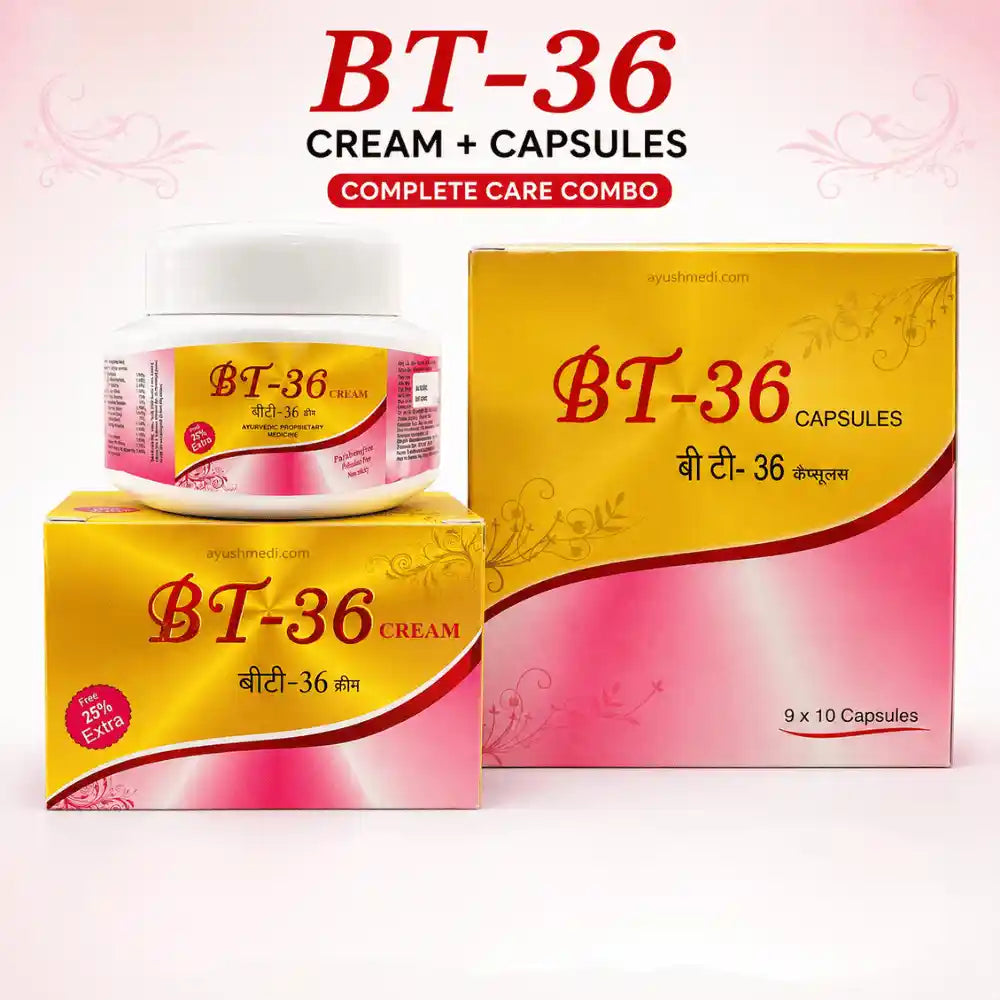 BT-36 Combo Pack of (100gm Cream & 90 Capsules)