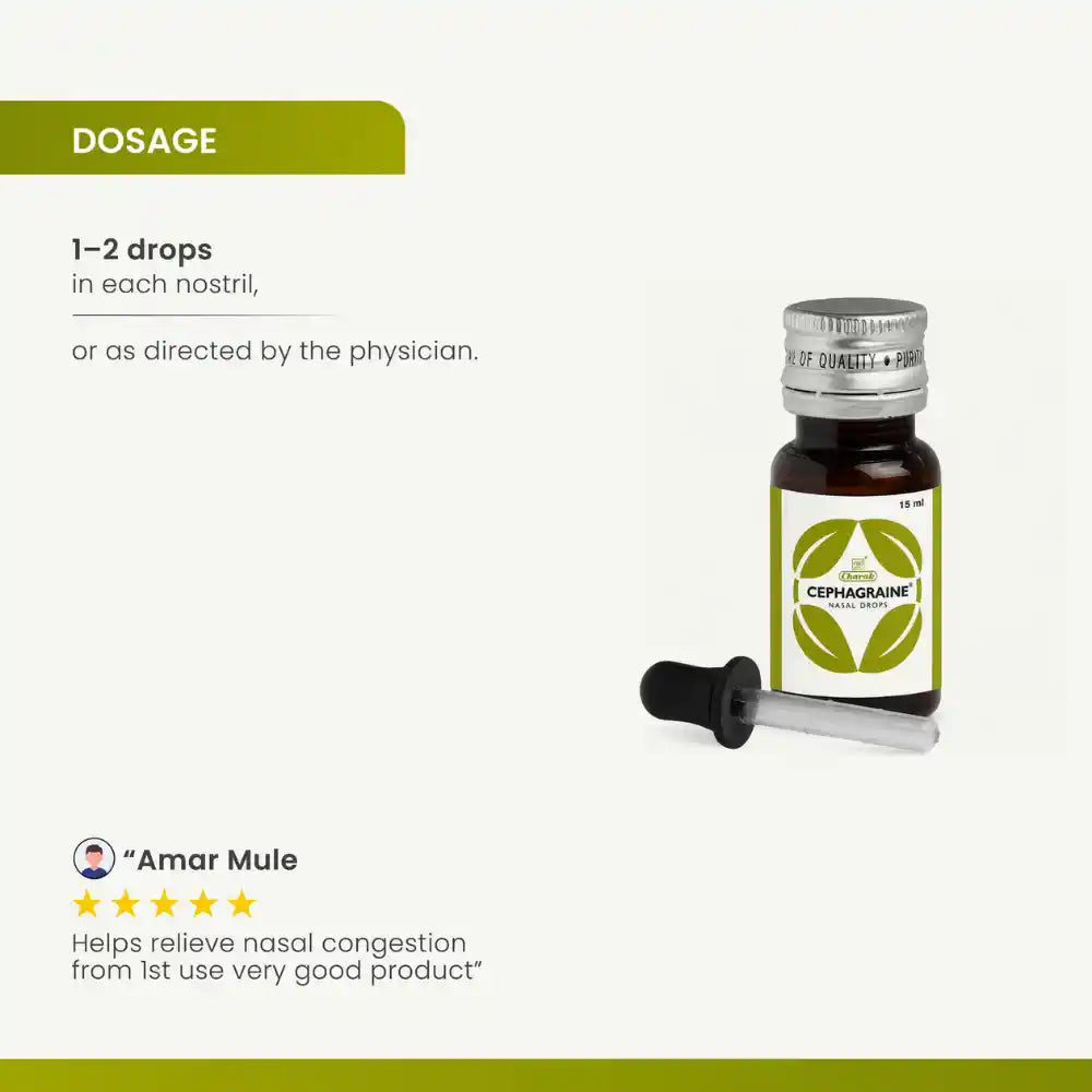 Charak Cephagraine Nasal Drops
