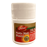 Dabur Mukta Moti Bhasma container on a white background