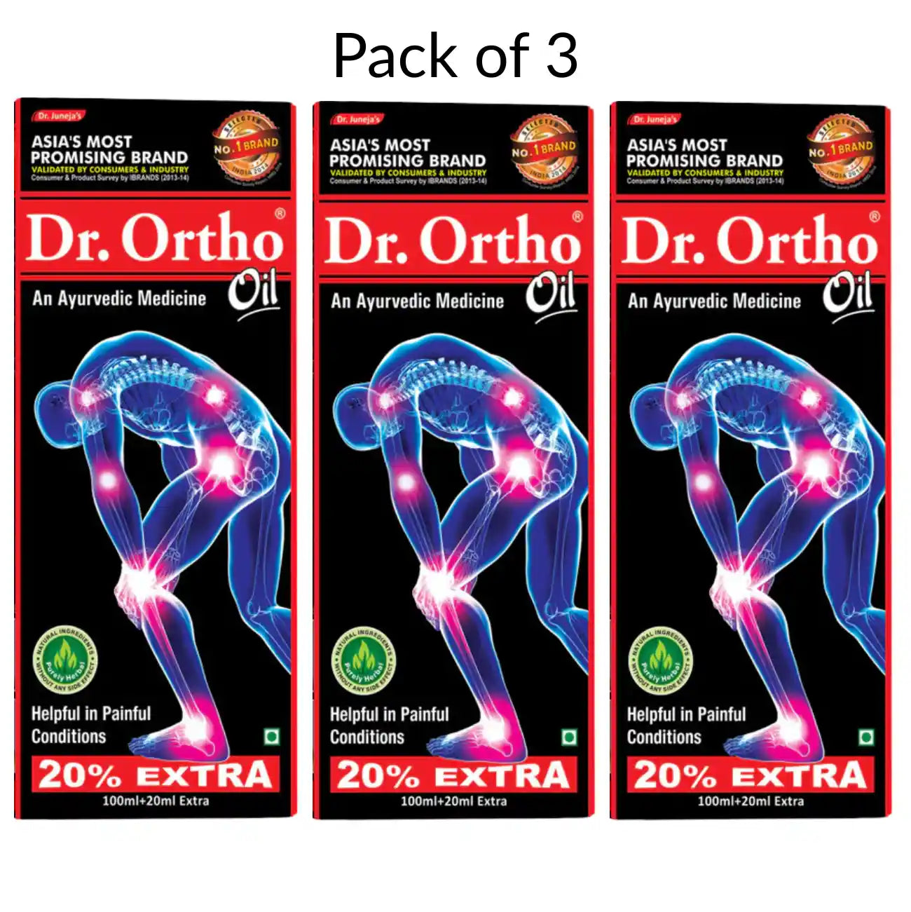 Dr. Ortho Ayurvedic Oil (120ml) combo of 3 packs