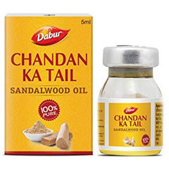 Dabur Chandan Ka Tel (oil of sandalwood) 5ml combo of 3 packs