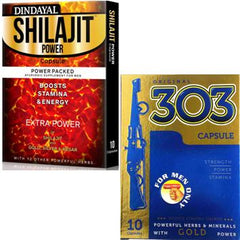 Dindayal Shilajit Power & 303 Capsules (10cap each) Combo