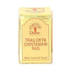 Dabur Trailokya Chintamani Ras with Gold (10Tablet)