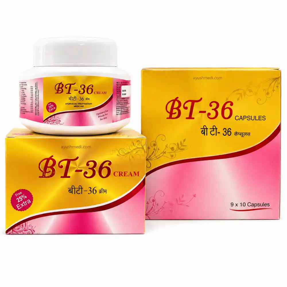 BT-36 Combo Pack of (100gm Cream & 90 Capsules)