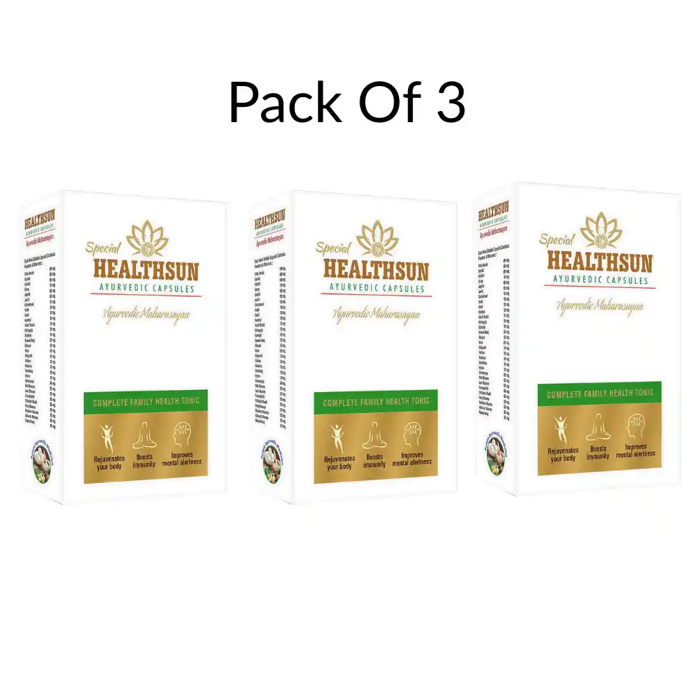 Healthsun Ayurvedic Capsules (60Capsules) (Pack Of 3)