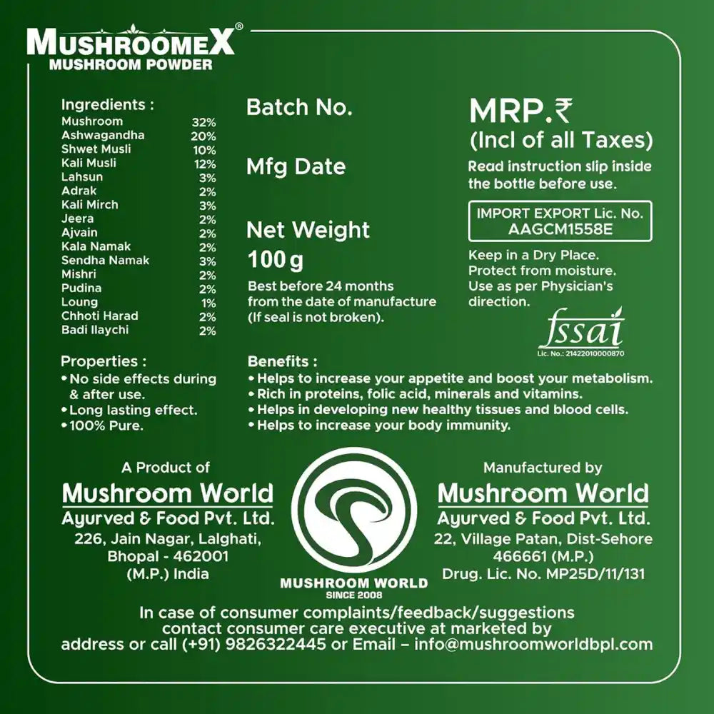 Mushroomex Mushroom Powder