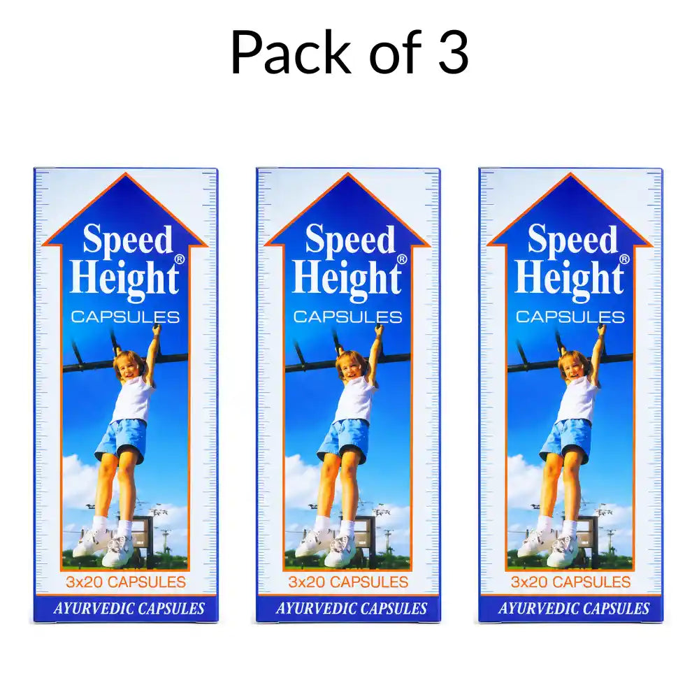 Speed Height Capsules (60 Cap) Combo of 3 Packs